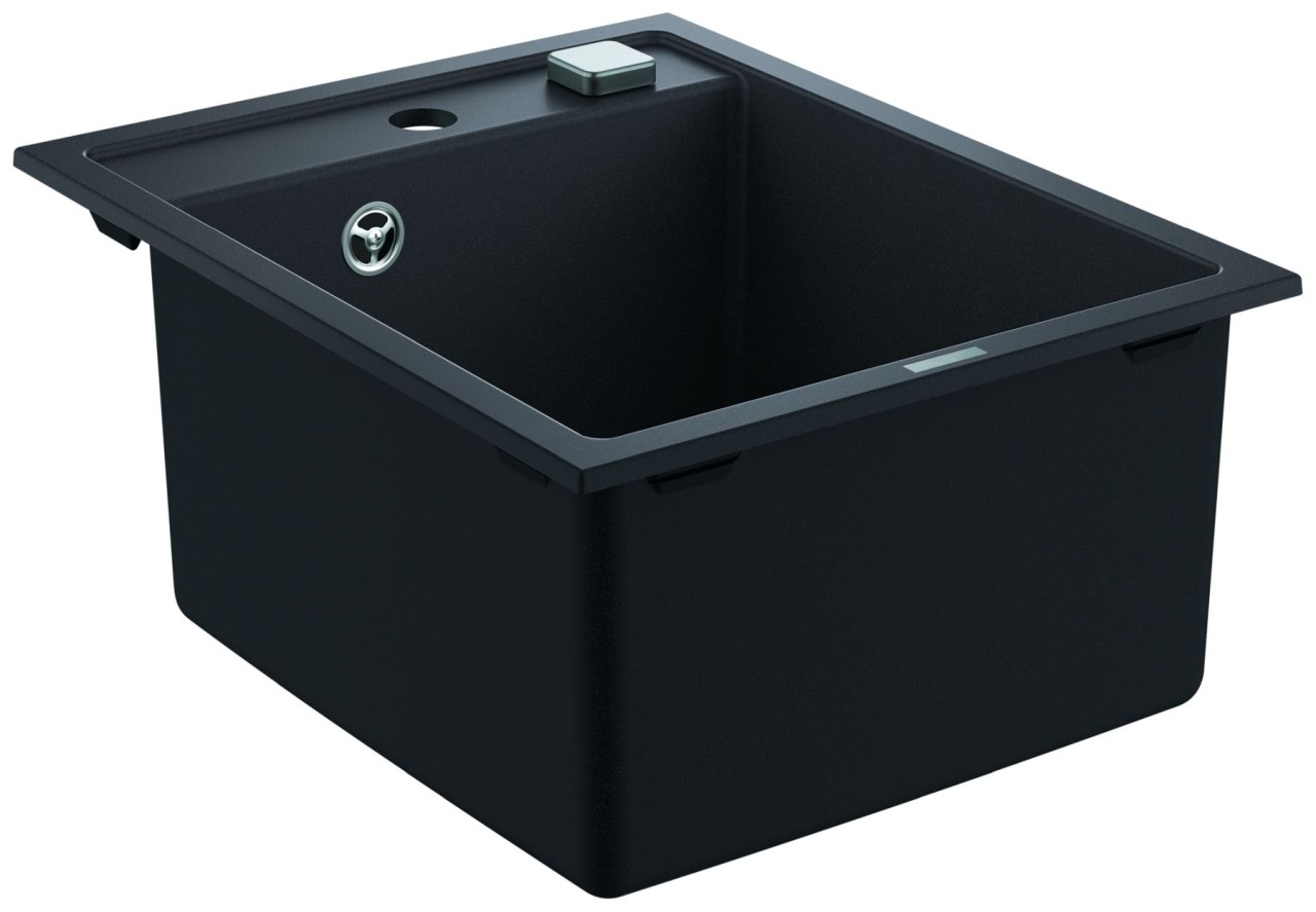 GROHE Kompositspüle K700 31650 1 Becken 400x500mm granit schwarz, 31650AP0 31650AP0