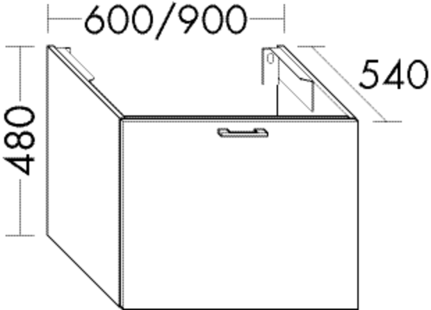Burgbad Waschb.-Unt.schr. Sys30 PG2 Echo 480x700x540 Eiche Dekor Caramel, WTU077AF7228 WTU077AF7228