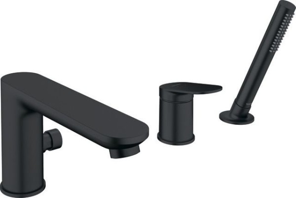 Duravit Wave 3-Loch Wannenarmatur Schwarz Matt 240x248x203 mm - WA5260000046