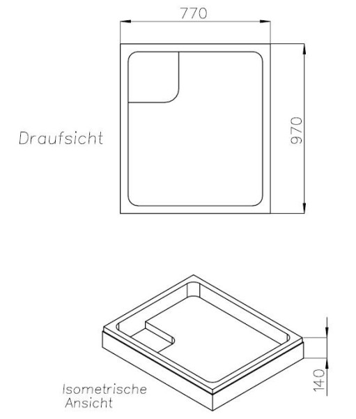 Neuesbad Wannenträger für Laufen Platina 100x80x2,5