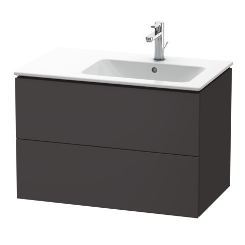 Duravit L-Cube Waschtischunterbau wandhängend Graphit Supermatt 820x481x550 mm - LC629208080