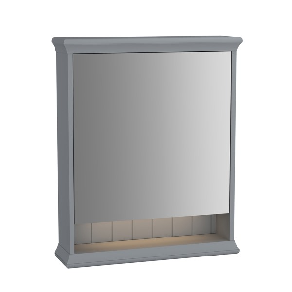 VitrA Valarte LED-Spiegelschrank 63 cm 1 Tür Türanschlag links Grau Matt,62226
