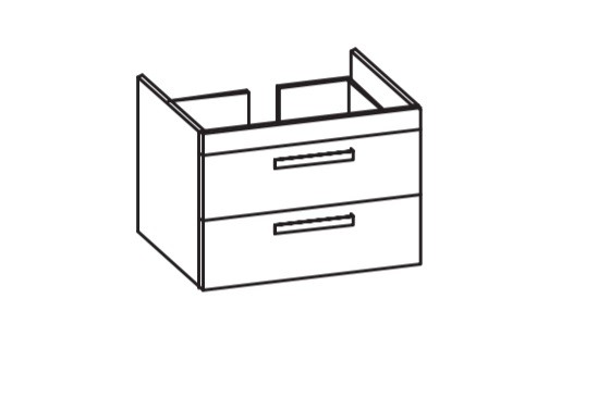 Artiqua 411 Waschtischunterschrank für 2nd Floor 049180 Sanremo Eiche quer NB, 411-WU2L-D04-7144-428