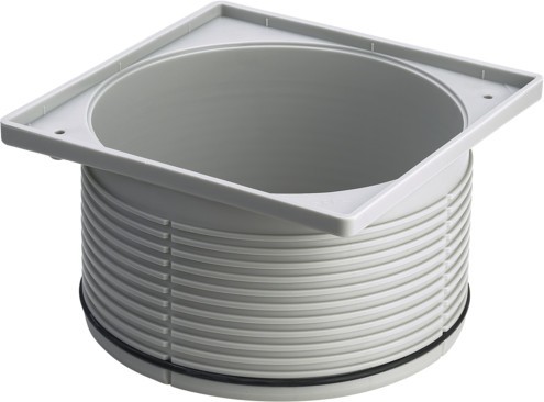 Viega Aufsatzrahmen 4922.4 in 150x150mm Kunststoff grau
