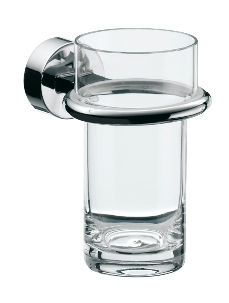 Emco rondo 2 Glashalter, Kristallglas klar, chrom, 452000100