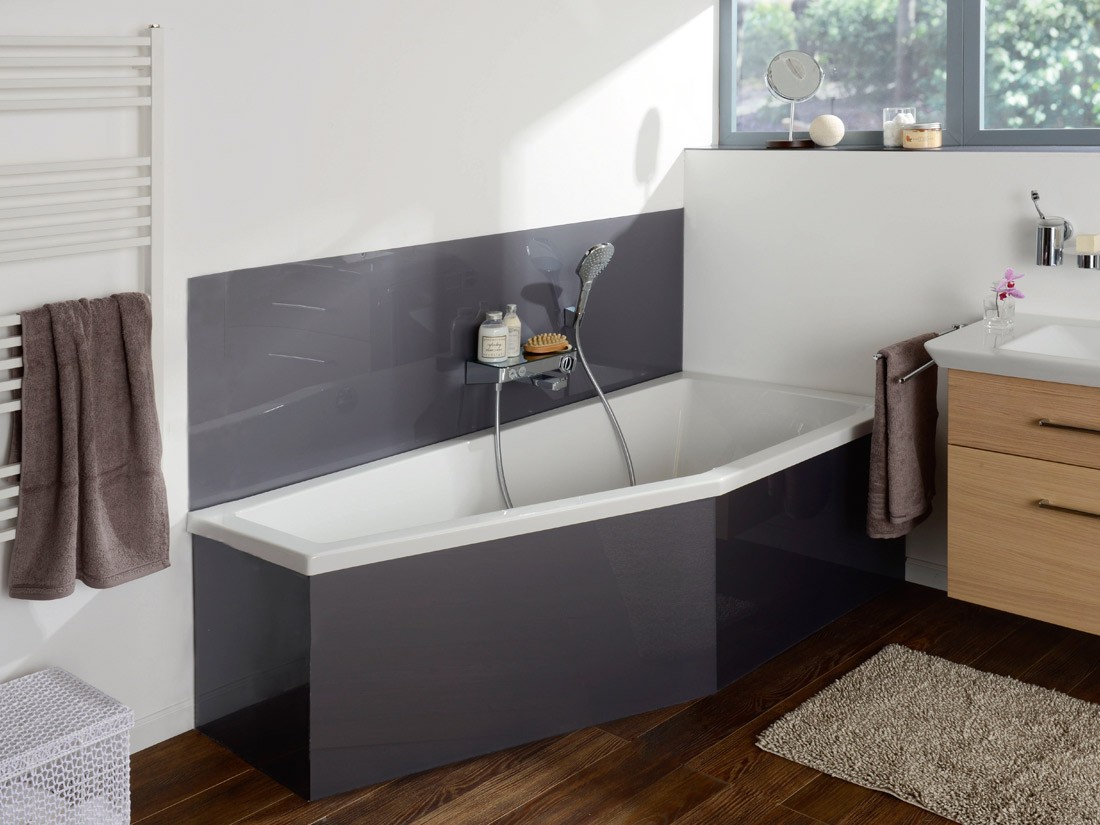 Koralle Badewanne T200 180/80 R Raumsparwanne, VL166180080201 VL166180080201