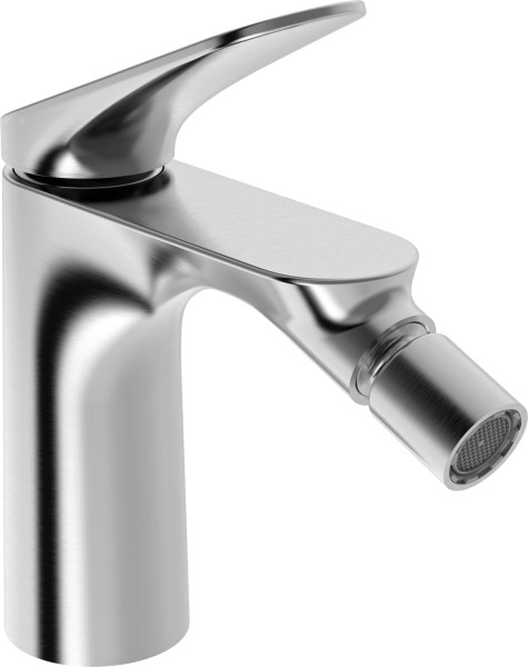 Hansa Einhandmischer Bidet-Batterie HANSAGENESIS 3743, Ausladung 127 mm Stahl gebürstet, 3743226380