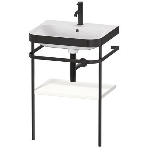 Duravit Happy D.2 Plus c-bonded Set mit Metallkonsole Weiß Supermatt 575x490x850 mm - HP4735O8484