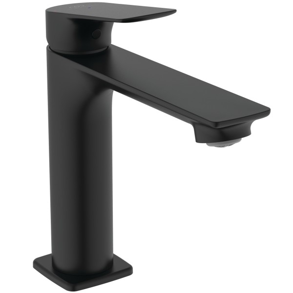 Ideal Standard Waschtisch-Armatur H120 CeralifeC Ausladung 135mm mit Push-Open Ventil BlueStart Silk