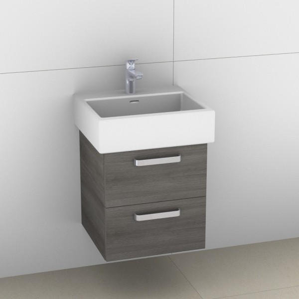 Artiqua 415 Waschtischunterschrank für Living City 817431 Graphit Struktur quer, 415-WU2L-L5-7098-40