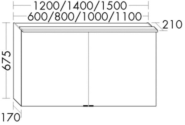 Burgbad Spiegelschrank Fiumo 670x1206x200 Fiumo, SPIY121PN491