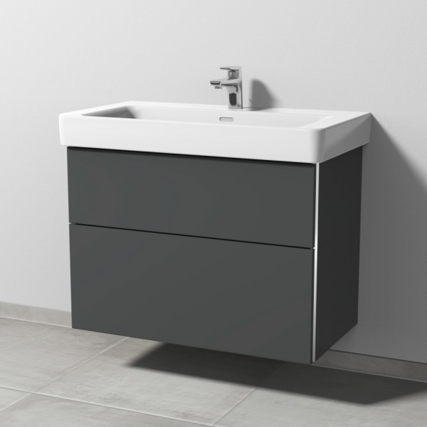Sanipa 3way Waschtischunterbau zu Laufen Pro S Waschtisch mit 2 Auszügen, Anthrazit-Matt