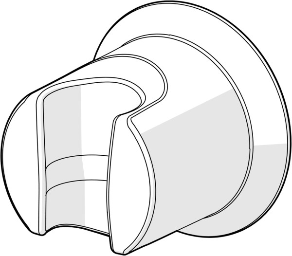Hansa Wandbrausehalter Hansajet 0443 verchromt