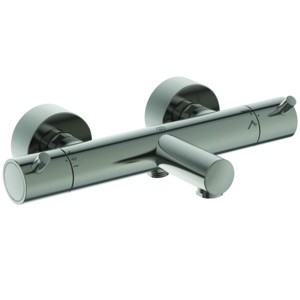 Ideal Standard Badethermostat Aufputz Ceratherm T125 Pin-Griffe Silver Storm, A7588GN