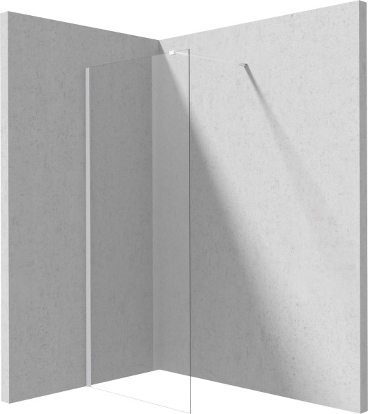 Neuesbad Walk-In Dusche Wand, Weiß 80 cm