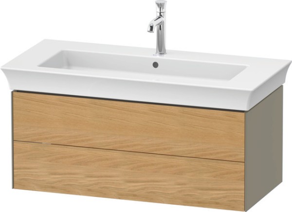 Duravit White Tulip Waschtischunterbau wandhängend Natur Eiche & Stein Grau Hochglanz & Matt 984x458