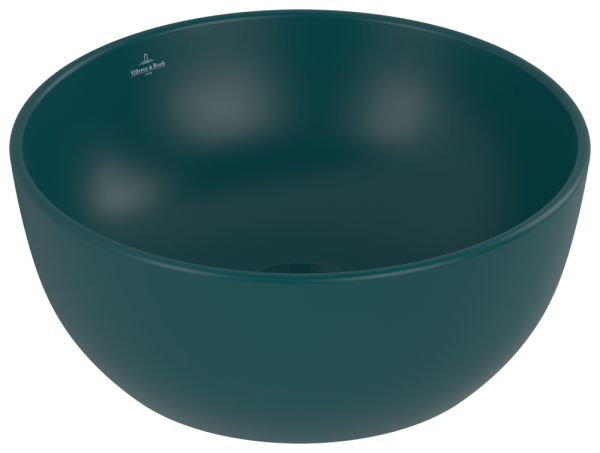 Villeroy & Boch Aufsatzwaschbecken Artis 438932 325x 325mm Rund ohne Überlauf Teal CeramicPlus