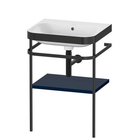 Duravit Happy D.2 Plus c-bonded Set mit Metallkonsole Nachtblau Seidenmatt 575x490x850 mm - HP4735N9