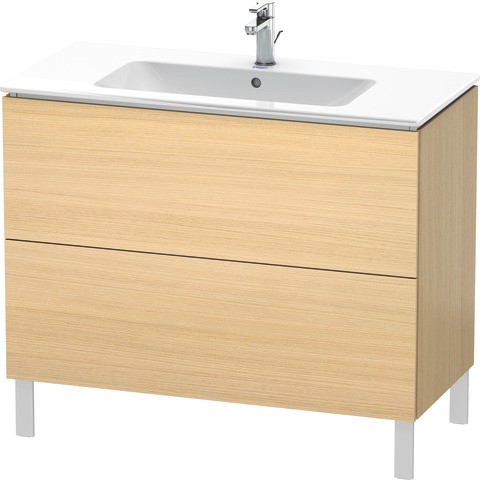 Duravit L-Cube Waschtischunterbau bodenstehend Mediterrane Eiche Matt 1020x481x704 mm - LC662707171