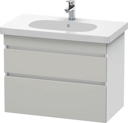 Duravit DuraStyle Waschtischunterbau wandhängend Betongrau & Weiß Matt 800x453x610 mm - DS648400718