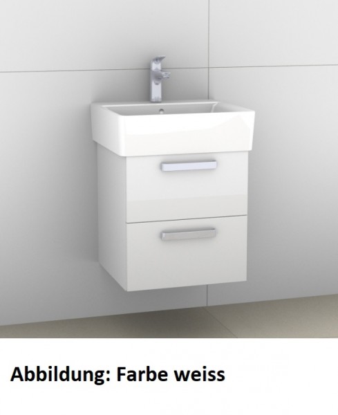 Artiqua 412 Waschtischunterschrank für Connect Cube E7138, Sangallo Grau quer, 412-WUT-I28-R-7152-43