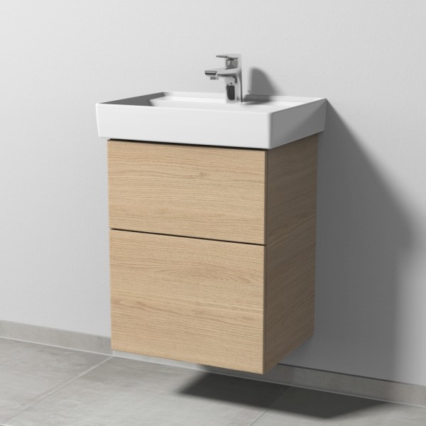 Sanipa 3way Waschtischunterbau zu Villeroy & Boch Collaro Waschtisch mit 2 Auszügen, Eiche-Nordic