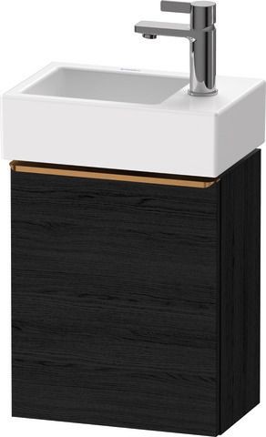 Duravit D-Neo Waschtischunterbau wandhängend Eiche Schwarz Matt 364x222x440 mm - DE4218L04160000