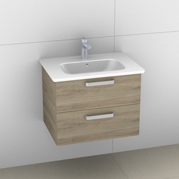 Artiqua 412 Waschtischunterschrank für Softmood T0557, Sanremo Eiche quer NB, 412-WU2L-I30-7145-428