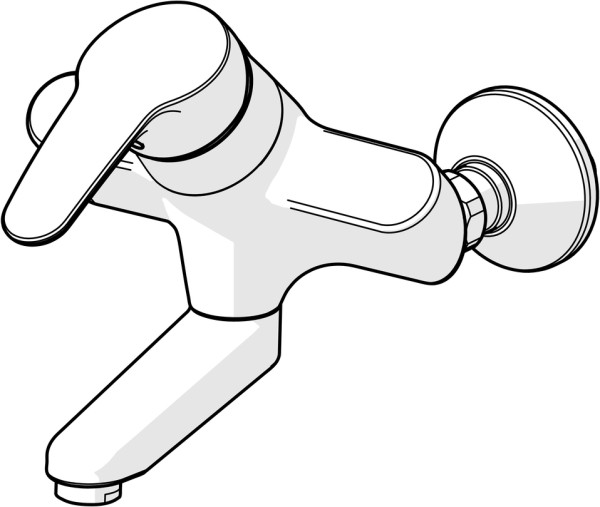 Hansa Waschtisch-Einhandmischer Hansamix 0196 Hebel chrom