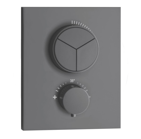 Herzbach DEEP GREY PUSH Thermostat Unterputz, 23.803055.2.06