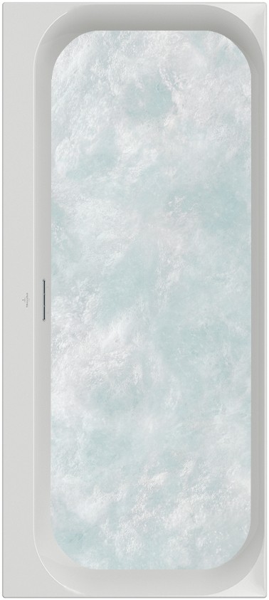 Villeroy & Boch Loop & Friends rechteckige Badewanne, mit Whirlpoolsystem Hydropool Comfort (HC), 18 UHC180LSF2A1V01