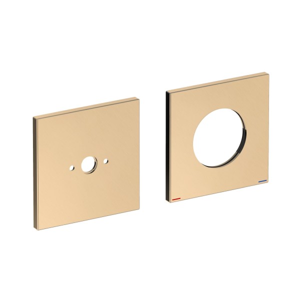 Keuco Rosetten-Set Edition 11 51116, 85 mm, eckig Schwarzchrom gebürstet, 51116250092