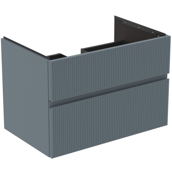 Ideal Standard Möbelwaschtischunterschrank Finesse 800x505x550mm 2 Auszüge Aschblau matt, E3396UQ