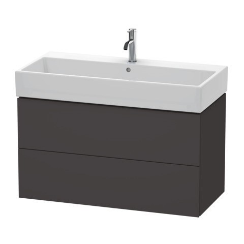 Duravit L-Cube Waschtischunterbau wandhängend Graphit Supermatt 984x459x544 mm - LC627808080
