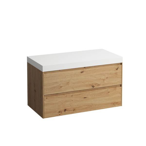 Laufen Waschtischunterschrank und Waschtisch-Platte LANI 495x985x580