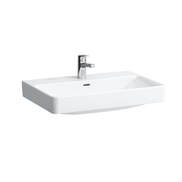 LAUFEN Waschtisch LAUFEN Pro S, 700x465, 1 Hahnloch mittig, mit Überlauf, weiß, 81096.7, 81096700010