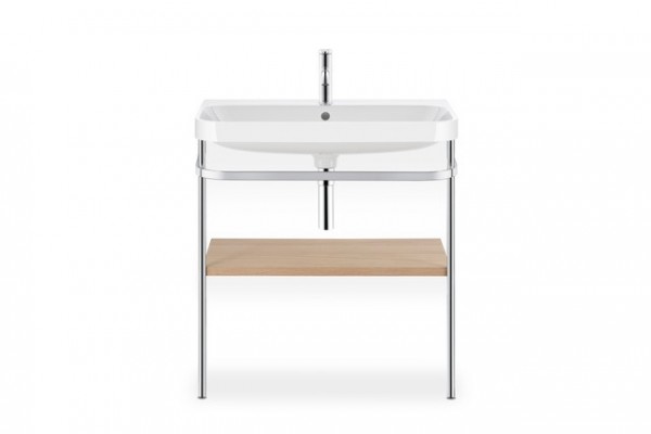 Duravit Happy D.2 Plus c-shaped Set mit Metallkonsole Mediterrane Eiche Matt 775x490x850 mm - HP4837