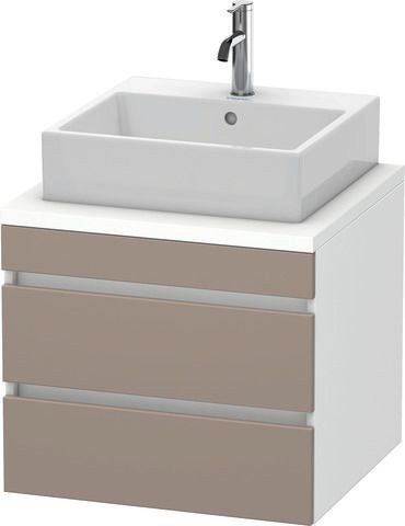 Duravit DuraStyle Konsolenwaschtischunterbau wandhängend Basalt & Weiß Matt 600x548x512 mm - DS53150