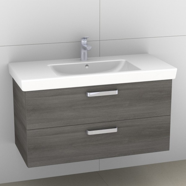 Artiqua 414 Waschtischunterschrank für Subway 2.0 7175A0 Graphit Struktur quer, 414-WU2L-V71-7098-40