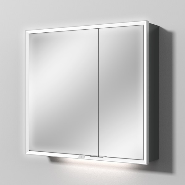 Sanipa Reflection Spiegelschrank MILO 80 mit LED-Beleuchtung, Anthrazit-Matt, AU03222