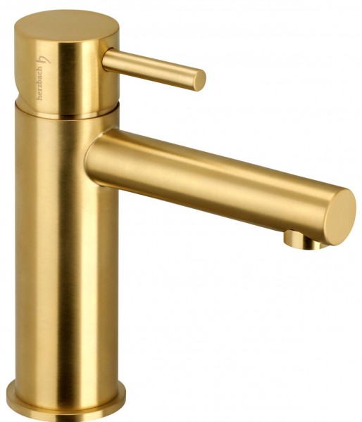 Herzbach Design iX Waschtisch-ELB mit Ablauf Edelstahl Brass, 21.133100.1.41