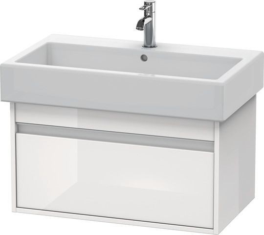 Duravit Ketho Waschtischunterbau wandhängend Weiß Hochglanz 750x440x410 mm - KT668702222