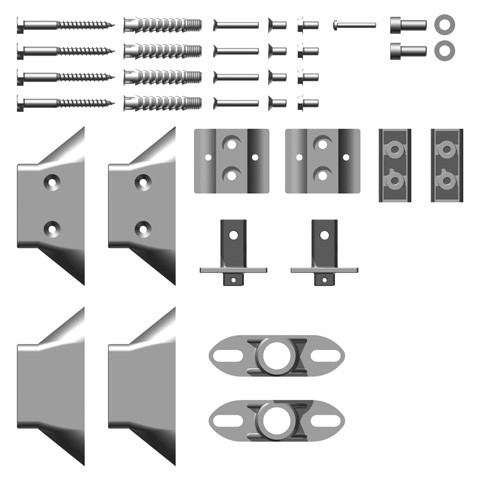 Kermi Befestigungs-Set Diveo weiß, ZB04040001