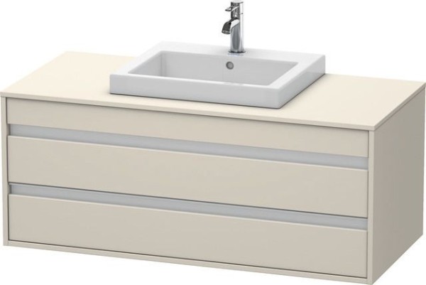 Duravit Ketho Konsolenwaschtischunterbau wandhängend Taupe Matt 1200x550x496 mm - KT675609191