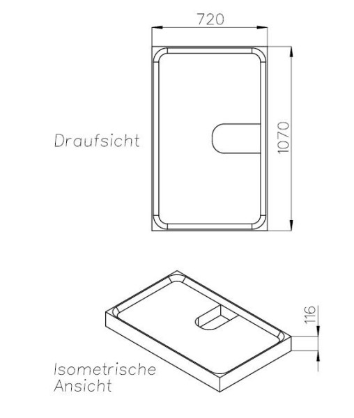 Neuesbad Wannenträger für Kaldewei Superplan Zero SF 75x110x2