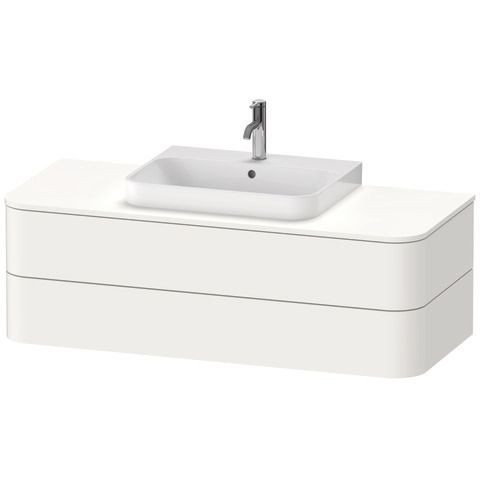 Duravit Happy D.2 Plus Konsolenwaschtischunterbau wandhängend Weiß Supermatt 1300x550x408 mm - HP497