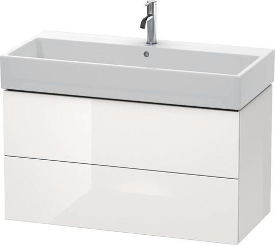Duravit L-Cube Waschtischunterbau wandhängend Weiß Hochglanz 984x459x544 mm - LC627808585