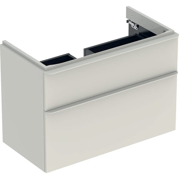 Geberit Smyle Square Unterschrank für Waschtisch, m. 2 Schubladen 88,4x61,7x47cm, sand-grau, 500354J