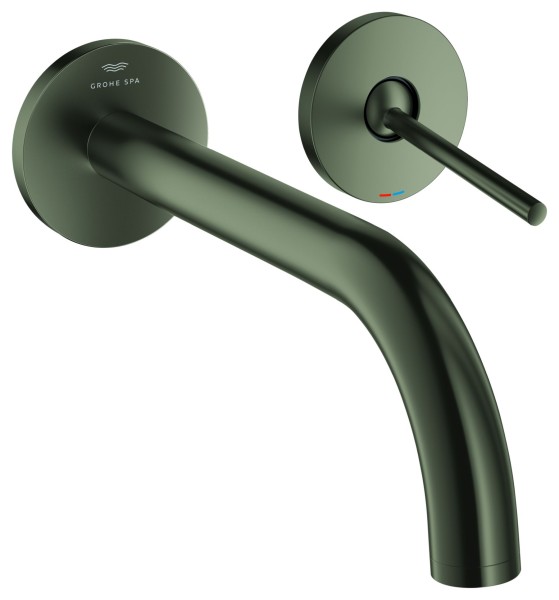 GROHE 2-Loch-Waschtisch-Wandbatterie Atrio 29406 Ausladung 221mm satin graphite, 29406MG0