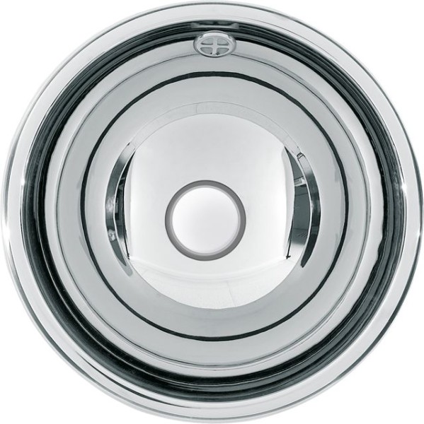 KWC Aquarotter Rundbecken, RONDO, Edelstahl, 340x142 mm, Überlauf, seidenmatt, 2000056424